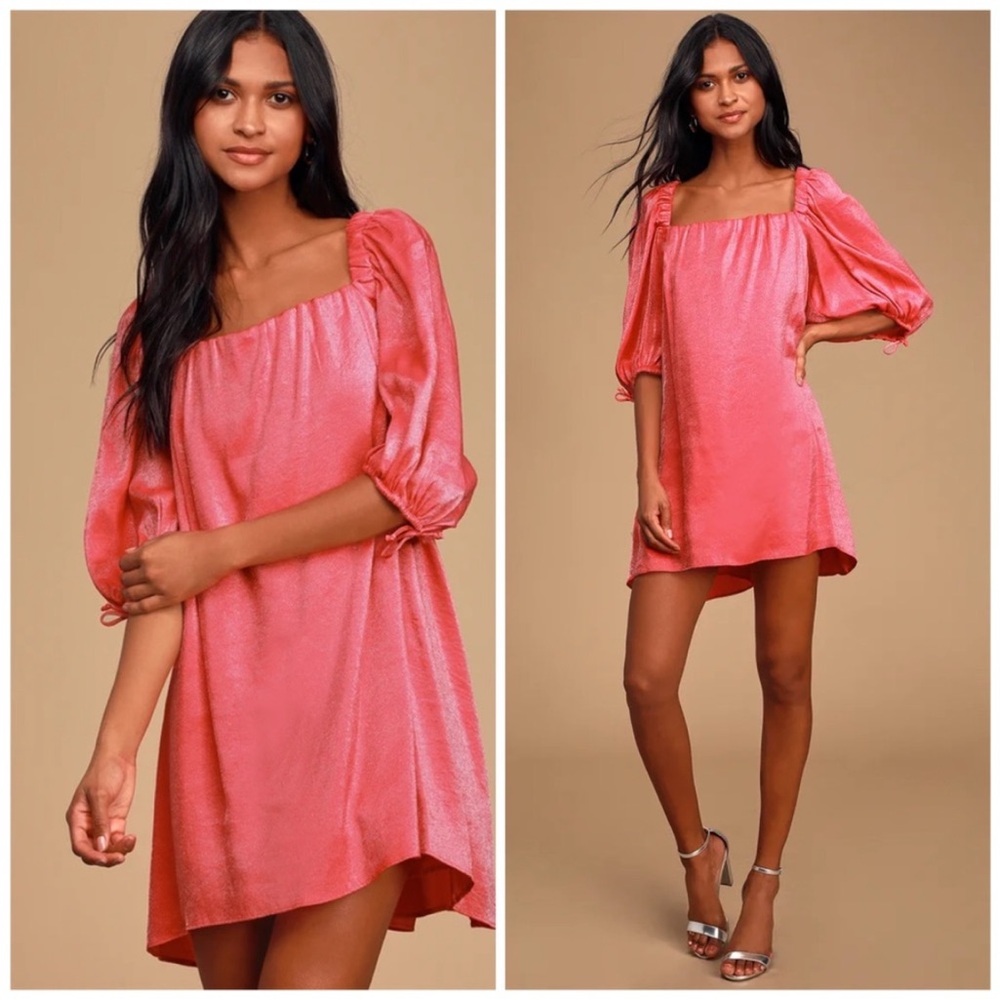 NWOT Free People Mara Puff Sleeve Shift Dress MSRP $200 Size: XS